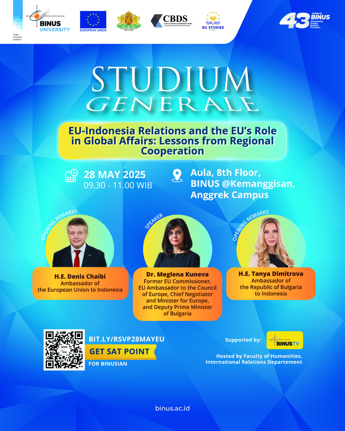 Faculty of Humanities BINUS University Gelar Studium Generale bersama Delegasi Uni Eropa
